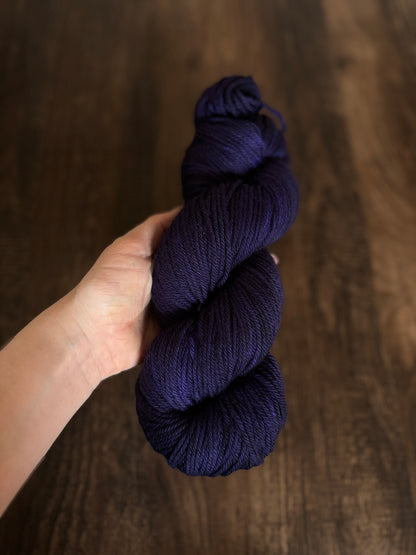 Dark Purple OOAK Worsted Hank