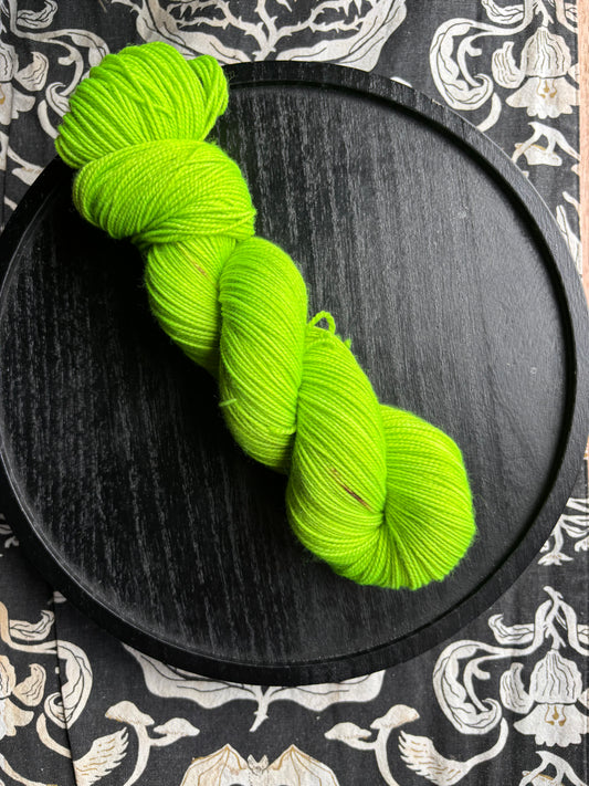 Lime Green on Sock Weight