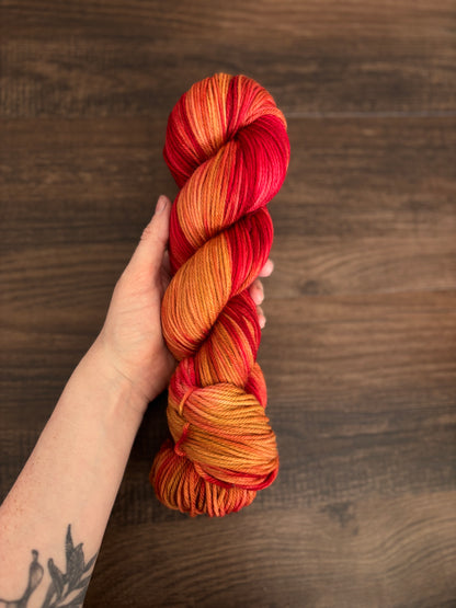 Red & Gold Worsted Weight