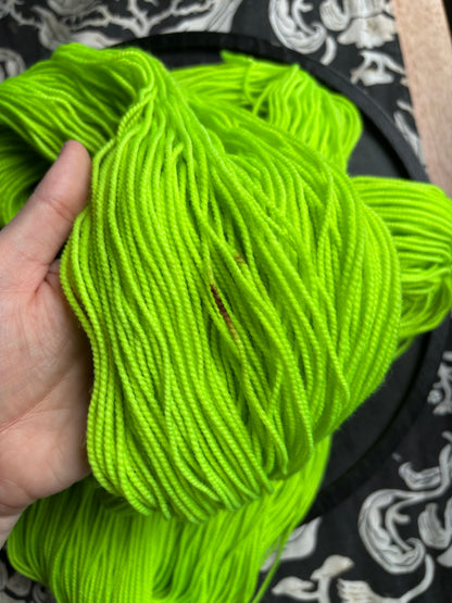 Lime Green on Sock Weight