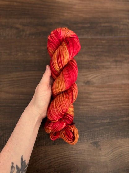Red & Gold Worsted Weight