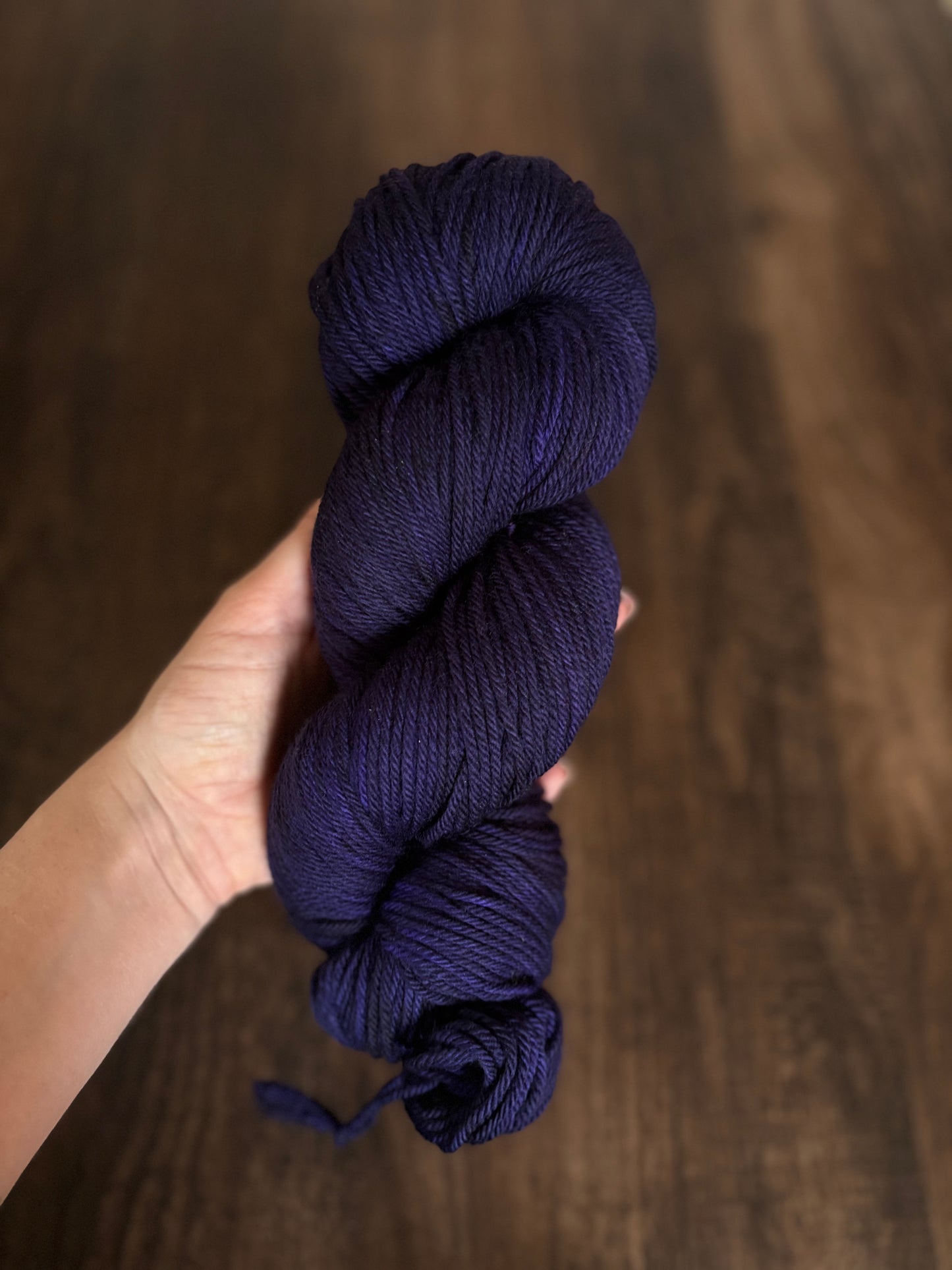 Dark Purple OOAK Worsted Hank