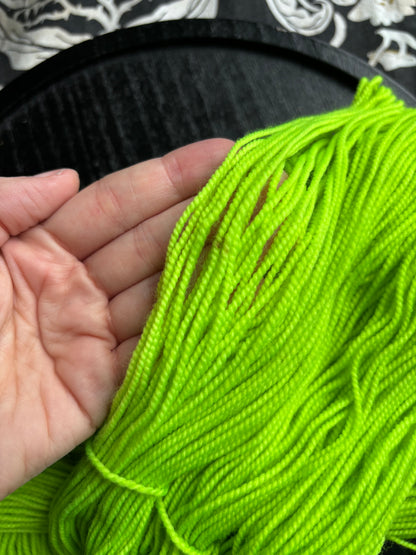 Lime Green on Sock Weight