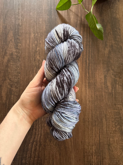 OOAK Blue, grey & black yarn