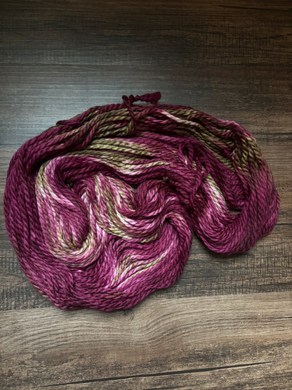Wine Red with Green Bulky Weight