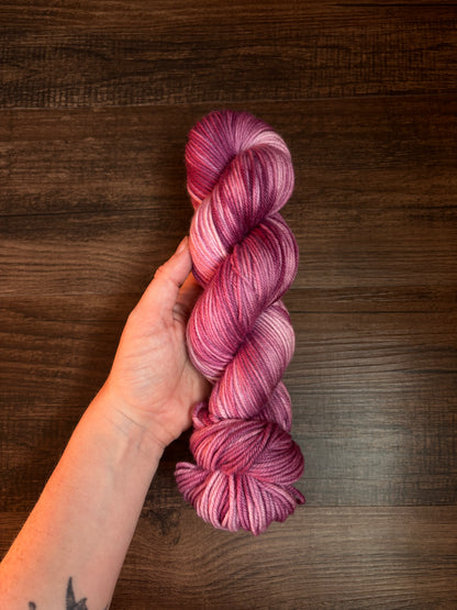 Pink/White on DK weight